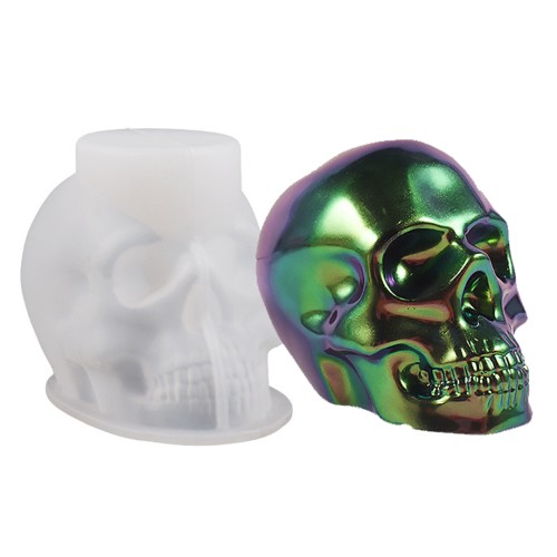 Epoksi Büyük Boy Kuru Kafa Kafatası Kalıbı Silikon 11.2x7.6cm GT9547