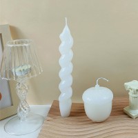 Poli Karbon Mum Kalıbı Mika Mum Kalıbı Spiral Burgulu Model 19.3x2.9cm GT-6243