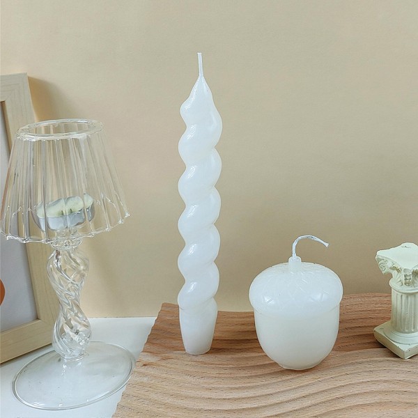 Poli Karbon Mum Kalıbı Mika Mum Kalıbı Spiral Burgulu Model 19.3x2.9cm GT-6243