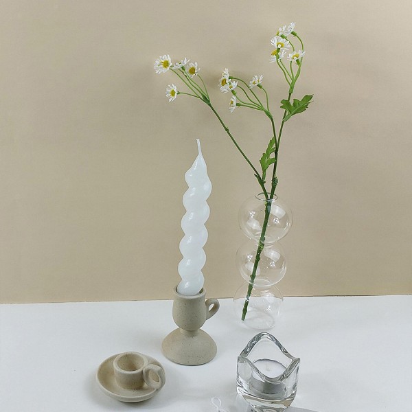 Poli Karbon Mum Kalıbı Mika Mum Kalıbı Spiral Burgulu Model 19.3x2.9cm GT-6243