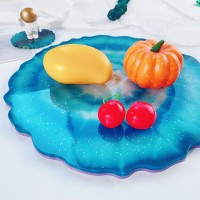Epoksi Yuvarlak Dalgalı Tepsi Kalıbı Silikon 33x33x1.2cm GT9213