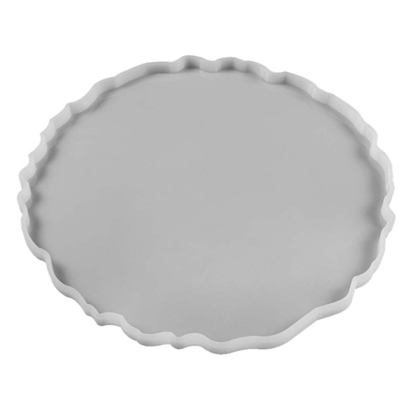Epoksi Yuvarlak Dalgalı Tepsi Kalıbı Silikon 33x33x1.2cm GT9213