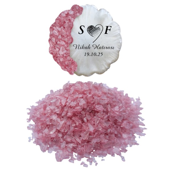 Epoksi Cam Kırığı Sedefli Şeker Pembe - 1KG