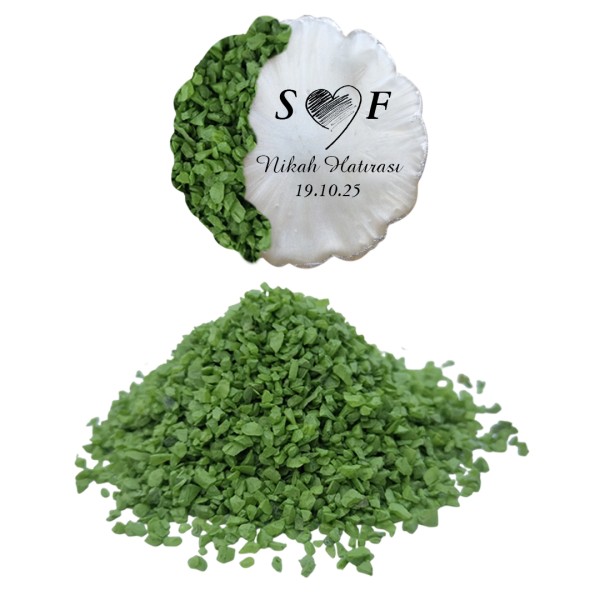 Epoksi Cam Kırığı Mat Fıstık Yeşili - 1KG Epoksi Cam Kırığı Mat Fıstık Yeşili - 1KG
