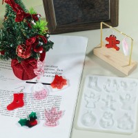Epoksi Yılbaşı Kalıbı Noel Çanı Geyik Kardan Adam Anahtarlık Küpe Kalıbı Silikon