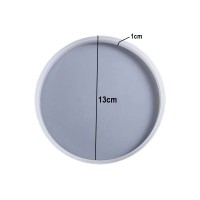 Epoksi Yuvarlak Bardak Altlığı Silikon Kalıbı 13x13cm GT9274