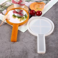 Epoksi Ayna Kalıbı Saplı El Aynası Kalıbı Silikon Yuvarlak Model 16.5x9.5cm Epoksi Ayna Kalıbı Saplı El Aynası Kalıbı Silikon Yuvarlak Model 16.5x9.5cm
