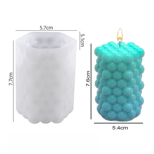 Epoksi Altıgen Bubble Mum Kalıbı Sabun Kalıbı Silikon GT9615