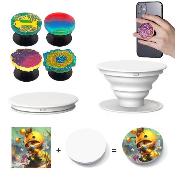 Epoksi Telefon Tutucu Aparatı Parmak Arası Aparatı Pop Socket 10 Adet