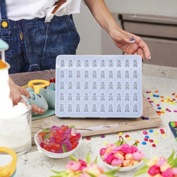 Epoksi Çoklu Jelibon Kalıbı Haribo Kalıbı Silikon 1.8x1cm