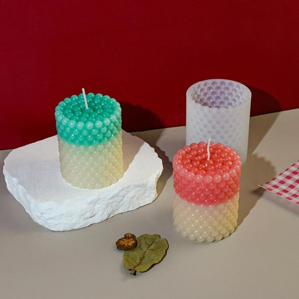 Epoksi Mum Boncuk Kabarcıklı Kalıbı Bubble Desenli Taş Tozu Kalıbı Silikon 6.7x7.8cm