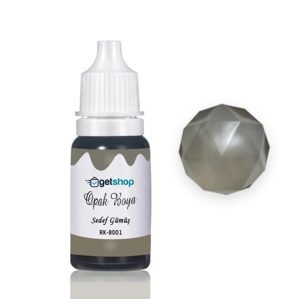 Epoksi Opak Boya Pigment Sedef Gümüş - 15ml Epoksi Opak Boya Pigment Sedef Gümüş - 15ml
