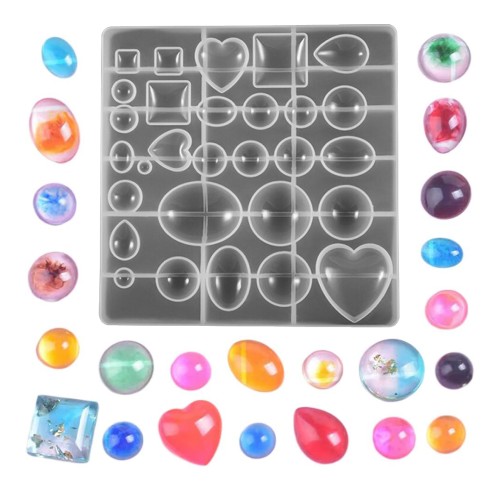 Epoksi Çoklu Kolye Kalıbı Takı Kalıbı Küpe Kalıbı Silikon