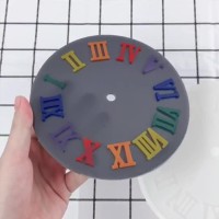Epoksi Roma Saat Kalıbı Mini Boy Saat Kalıbı Silikon 10x10cm GT9088