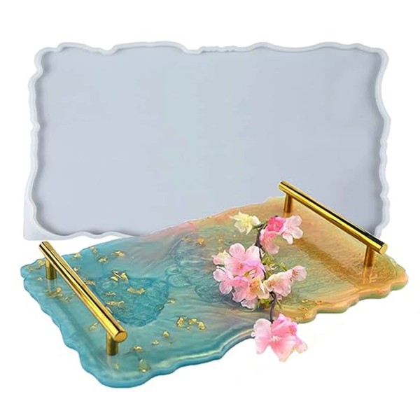 Epoksi Tepsi Kalıbı Dikdörtgen Tepsi Kalıbı Dalgalı Model Kalıbı Silikon 30.5x17x0.8cm Epoksi Tepsi Kalıbı Dikdörtgen Tepsi Kalıbı Dalgalı Model Kalıbı Silikon 30.5x17x0.8cm
