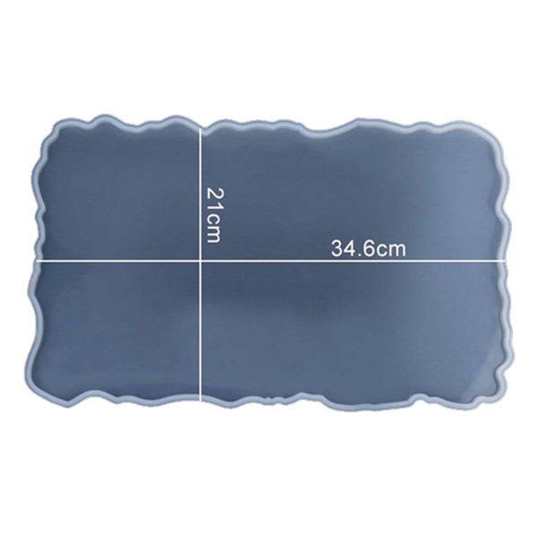 Epoksi Tepsi Kalıbı Dikdörtgen Tepsi Kalıbı Dalgalı Model Kalıbı Silikon Kulp Hediyeli 34.6x21x1.2cm Epoksi Tepsi Kalıbı Dikdörtgen Tepsi Kalıbı Dalgalı Model Kalıbı Silikon Kulp Hediyeli 34.6x21x1.2cm