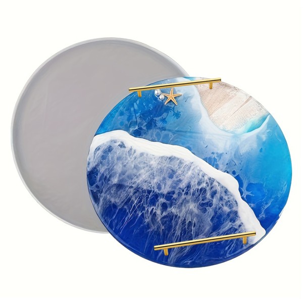 Epoksi Yuvarlak Tepsi Kalıbı Daire Tepsi Kalıbı Silikon 30cm Epoksi Yuvarlak Tepsi Kalıbı Daire Tepsi Kalıbı Silikon 30cm