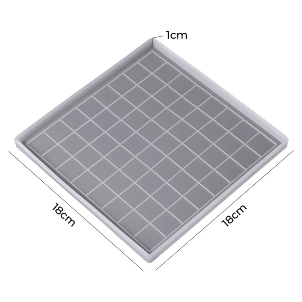Epoksi Satranç Tahtası Kalıbı Silikon Orta Boy 18x18cm Taş Kalıbı Hediyeli Epoksi Satranç Tahtası Kalıbı Silikon Orta Boy 18x18cm Taş Kalıbı Hediyeli