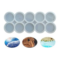 Epoksi Yuvarlak Anahtarlık Kalıbı Silikon Çoklu Anahtarlık Kalıbı Silikon 4x4cm