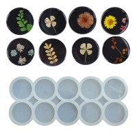 Epoksi Yuvarlak Anahtarlık Kalıbı Silikon Çoklu Anahtarlık Kalıbı Silikon 4x4cm