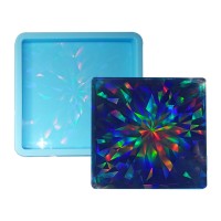 Epoksi Kare Bardak Altlığı Desenli Hologram Kalıbı Silikon 8.6x8.6cm GT9482 Epoksi Kare Bardak Altlığı Desenli Hologram Kalıbı Silikon 8.6x8.6cm GT9482