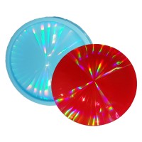 Epoksi Yuvarkak Bardak Altlığı Desenli Bardak Altı Hologram Kalıbı Silikon 8.5x8.5cm GT9479