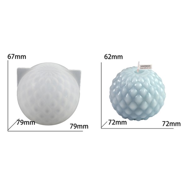Epoksi Süs Kalıbı Su Damlası Desenli Mumluk Kalıbı Taş Tozu Damla Sabun Kalıbı Silikon 7.2x7.2cm