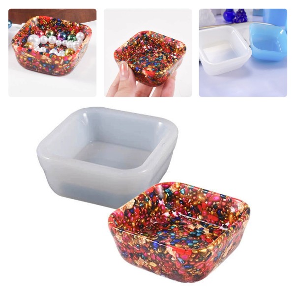 Epoksi Çerezlik Kalıbı Taş Tozu Çerezlik Kalıbı Kare Takı Kutusu Kalıbı Silikon 6.6x2.5cm Epoksi Çerezlik Kalıbı Taş Tozu Çerezlik Kalıbı Kare Takı Kutusu Kalıbı Silikon 6.6x2.5cm