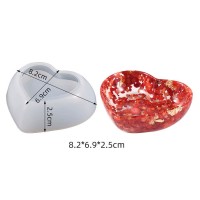 Epoksi Çerezlik Kalıbı Taş Tozu Çerezlik Kalıbı Kalp Takı Kutusu Kalıbı Silikon 8.2x6.9x2.5cm Epoksi Çerezlik Kalıbı Taş Tozu Çerezlik Kalıbı Kalp Takı Kutusu Kalıbı Silikon 8.2x6.9x2.5cm