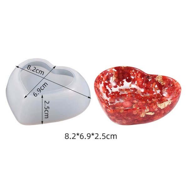 Epoksi Çerezlik Kalıbı Taş Tozu Çerezlik Kalıbı Kalp Takı Kutusu Kalıbı Silikon 8.2x6.9x2.5cm Epoksi Çerezlik Kalıbı Taş Tozu Çerezlik Kalıbı Kalp Takı Kutusu Kalıbı Silikon 8.2x6.9x2.5cm