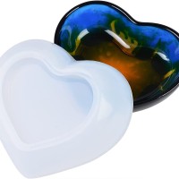 Epoksi Çerezlik Kalıbı Taş Tozu Çerezlik Kalıbı Kalp Takı Kutusu Kalıbı Silikon 8.2x6.9x2.5cm Epoksi Çerezlik Kalıbı Taş Tozu Çerezlik Kalıbı Kalp Takı Kutusu Kalıbı Silikon 8.2x6.9x2.5cm