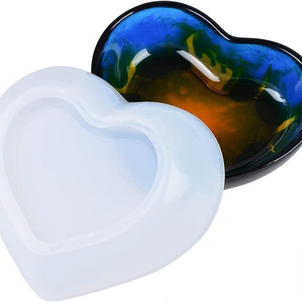 Epoksi Çerezlik Kalıbı Taş Tozu Çerezlik Kalıbı Kalp Takı Kutusu Kalıbı Silikon 8.2x6.9x2.5cm Epoksi Çerezlik Kalıbı Taş Tozu Çerezlik Kalıbı Kalp Takı Kutusu Kalıbı Silikon 8.2x6.9x2.5cm