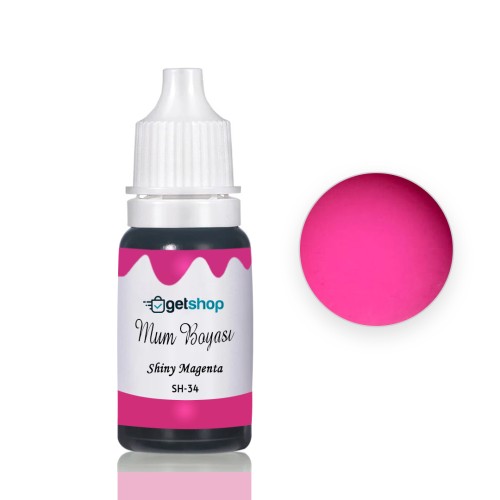 Mum Boyası Mum Renklendirici Boya Mum Sıvı Pigment 15ml - SH34 Shiny Magenta