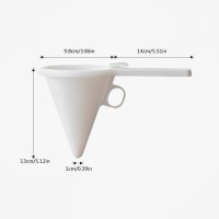 Çikolata Hunisi Döküm Hunisi Krema Hunisi Kek Hunisi Beyaz Plastik 13x9.8cm GT008