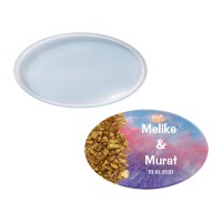 Epoksi Magnet Kalıbı Oval Magnet Kalıbı Silikon 9x6cm Epoksi Magnet Kalıbı Oval Magnet Kalıbı Silikon 9x6cm