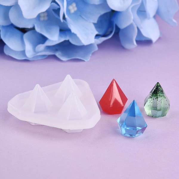 Epoksi Elmas Kolye Kalıbı Kristal Elmas Küpe Kalıbı Silikon 1.8x1.3cm Epoksi Elmas Kolye Kalıbı Kristal Elmas Küpe Kalıbı Silikon 1.8x1.3cm