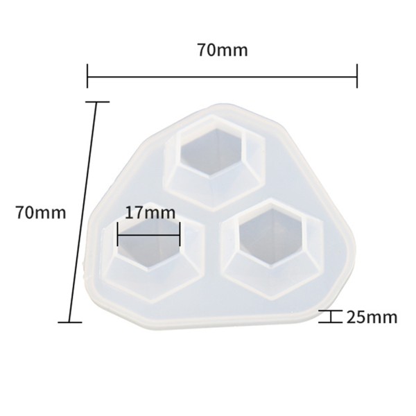 Epoksi Elmas Kolye Kalıbı Kristal Elmas Küpe Kalıbı Silikon 2.6x2.4cm