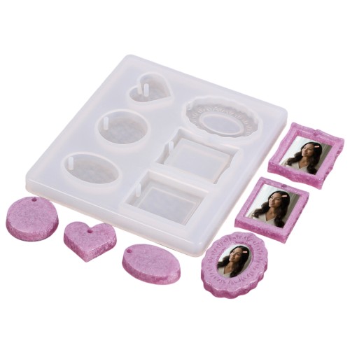 Epoksi Anahtarlık Kolye Kalıbı Fotoğraf Kalıbı Takı Resimlik Kalıbı Silikon