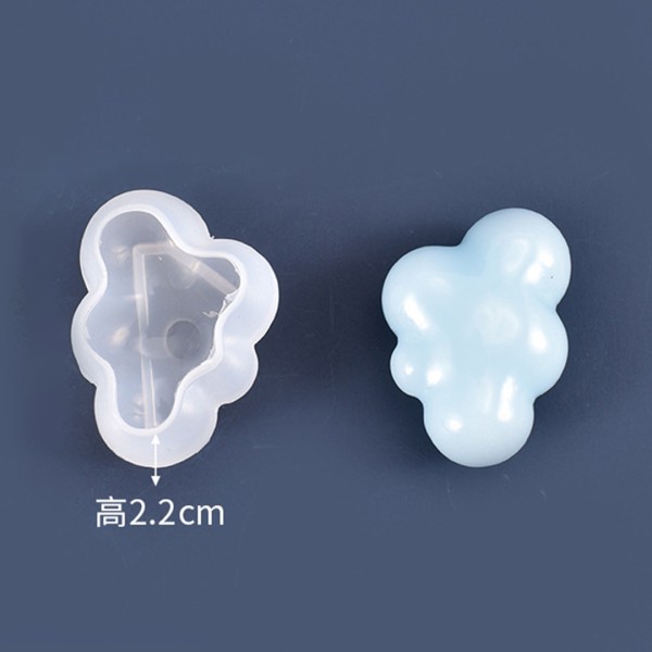 Epoksi 3D Bulut Kalıbı Küçük Boy Bulut Kalıbı Silikon 4.8x3.5cm