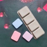 Sabun Kalıbı Dikdörtgen Sabun Kalıbı Çoklu Dikdörtgen Sabun Kalıbı Silikon 7.5x5.6cm GT792