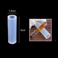 Epoksi Silindir Kolye Kalıbı Takı Kalıbı Silikon 5x1.5cm