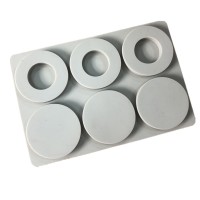 Sabun Kalıbı Yuvarlak Daire İçi Boş Yuvarlak Sabun Kalıbı Silikon 6x6x1cm