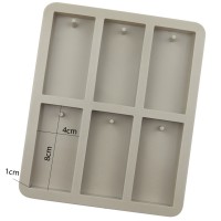 Sabun Kalıbı Çoklu Dikdörtgen Sabun Kalıbı DikdörtgenTaş Tozu Kalıbı Silikon 8x4x1cm GT278