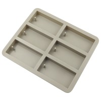 Sabun Kalıbı Çoklu Dikdörtgen Sabun Kalıbı DikdörtgenTaş Tozu Kalıbı Silikon 8x4x1cm GT278