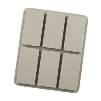Sabun Kalıbı Çoklu Dikdörtgen Sabun Kalıbı DikdörtgenTaş Tozu Kalıbı Silikon 8x4x1cm GT278