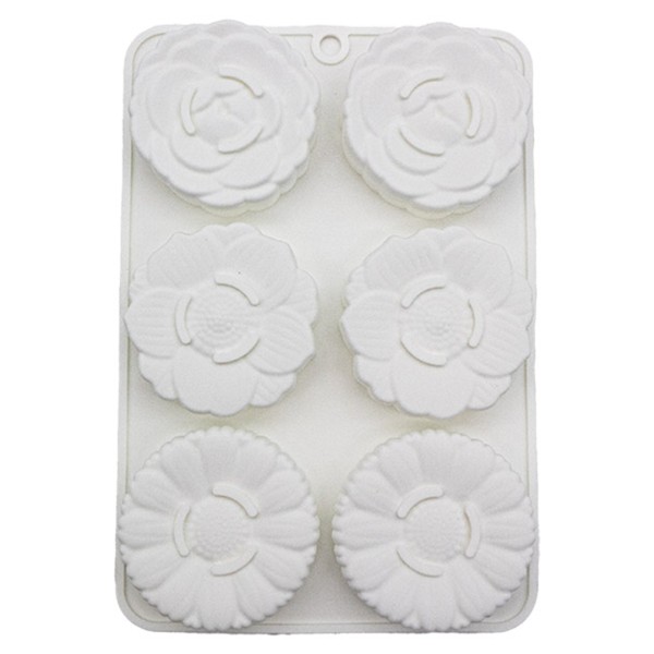 Papatya Mum Kalıbı Gül Mum Kalıbı Şakayık Mum Kalıbı Çiçek Çikolata Kalıbı Silikon 6.4x2cm