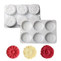 Papatya Mum Kalıbı Gül Mum Kalıbı Şakayık Mum Kalıbı Çiçek Çikolata Kalıbı Silikon 6.4x2cm