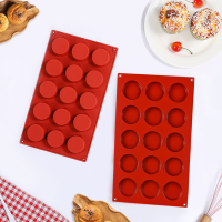 Epoksi Yuvarlak Daire Kalıbı Yuvarlak Kek Kalıbı Çoklu Yuvarlak Çikolata Kalıbı Silikon 4x4x2cm