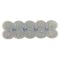 Epoksi Çoklu Kalp Anahtarlık Kalıbı Oval Ortası Boş Kalp Kolye Kalıbı Silikon 4.5x3.4cm Epoksi Çoklu Kalp Anahtarlık Kalıbı Oval Ortası Boş Kalp Kolye Kalıbı Silikon 4.5x3.4cm