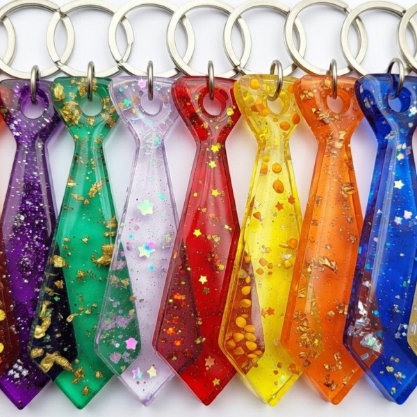 Epoksi Çoklu Kravat Kalıbı Kravat Anahtarlık Kalıbı Kolye Küpe Kalıbı Silikon 3.8x1.1cm